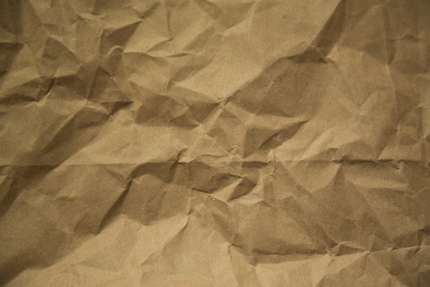 crumpled kraft paper