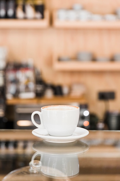 Free Photo | Cup of coffee on counter in caf shop