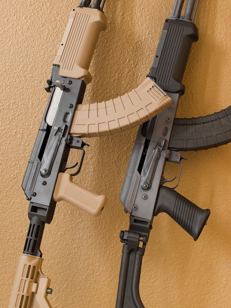 Premium Photo | Custom painted ak-47 with a 30 round magazine and a