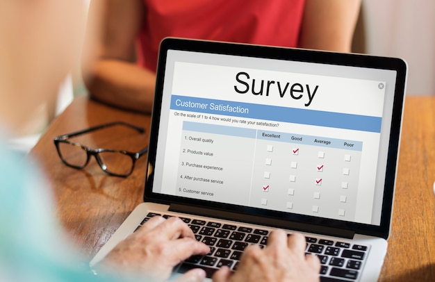 Customer Satisfaction Online Survey Form | Premium Photo