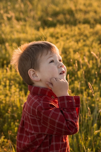 Premium Photo Cute Child Portrait Super Boy Kids Face Happy Children Concept