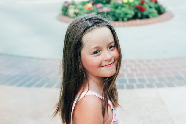 girl wearing swimming costume