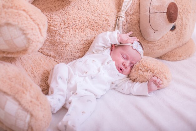 cute baby with teddy