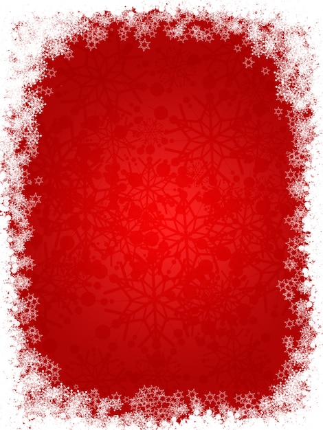 Cute red background with snowflakes for christmas Photo | Free Download