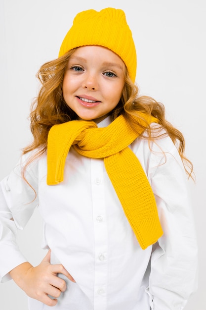 yellow hat and scarf