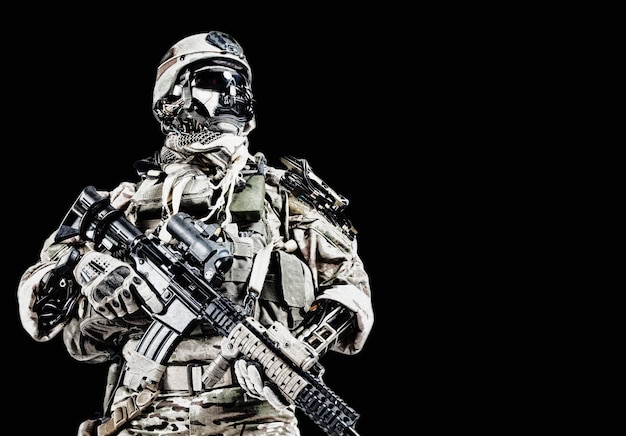 Premium Photo | Cyber army soldier