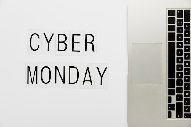 Cyber Monday With Keyboard On Desk Photo Free Download