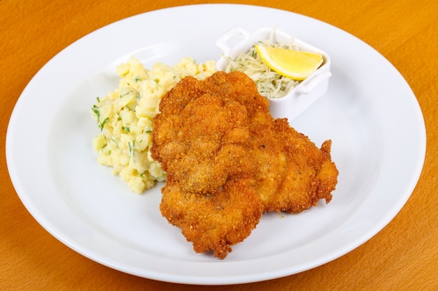 Premium Photo | Czech cuisine - schnitzel