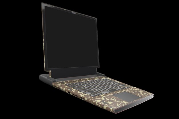 Premium Photo | D rendering of modern gaming laptop with rgb lights ...