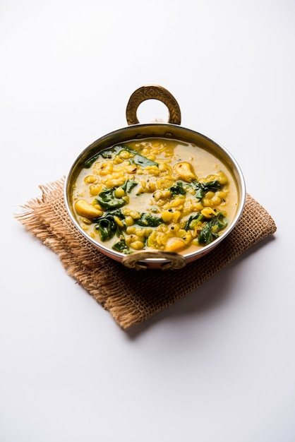 Premium Photo | Dal palak or lentil spinach curry - popular indian main ...