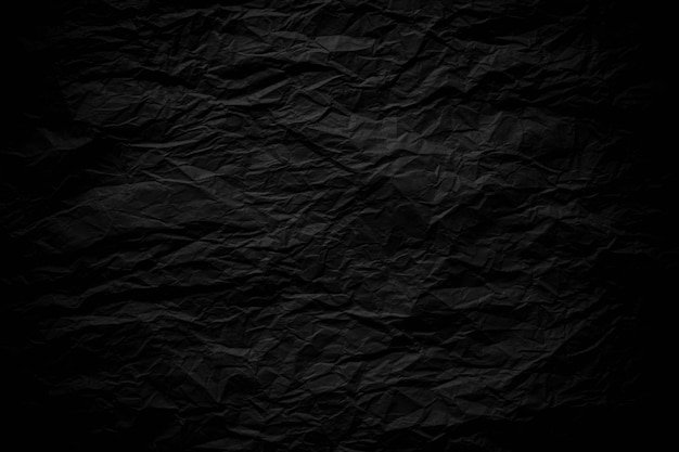 Black Crumpled Paper Texture