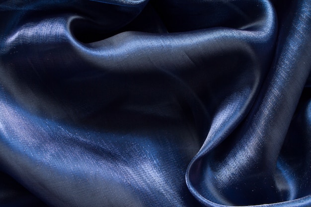 Premium Photo | Dark blue organza fabric