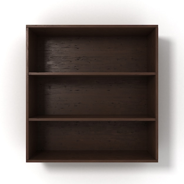 Premium Photo | Dark bookshelf with three sections