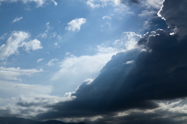 Premium Photo | Dark cloud in the sky during the day