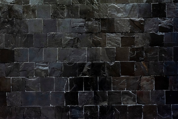 Dark Stone Pattern Wall From Interior Decoration Photo