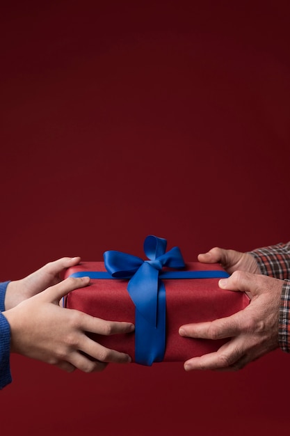 Daughter Giving Her Father A Gift