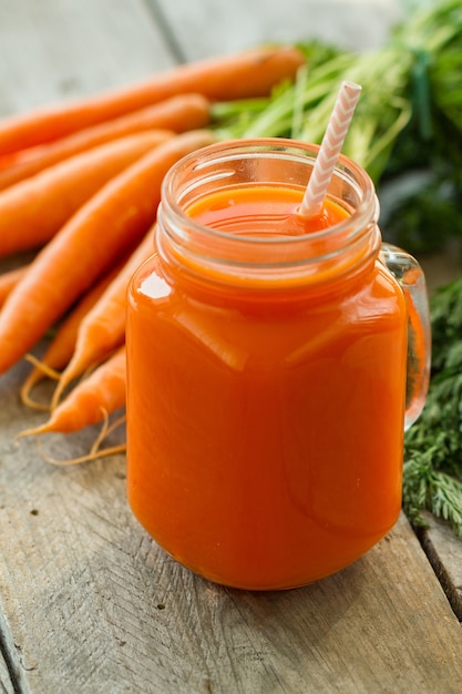 Free Photo | Delicious carrot smoothie