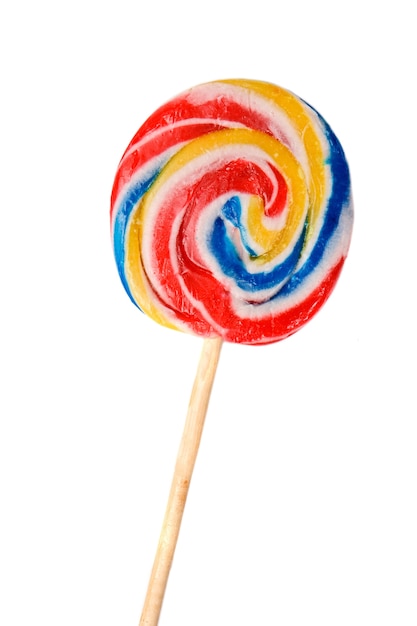 Premium Photo | Delicious lollipop on a over white background