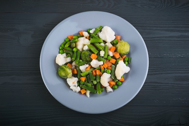 Delicious mix of vegetables on the plate Premium Photo