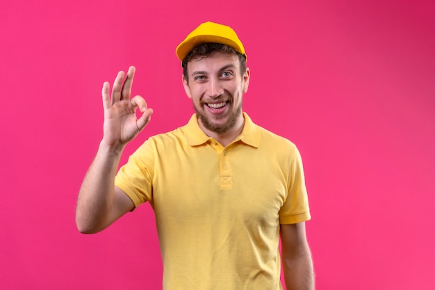 pink and yellow polo shirt