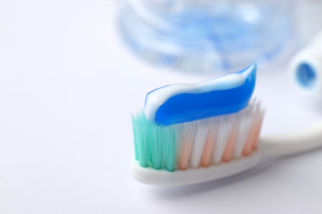 toothbrush with toothpaste