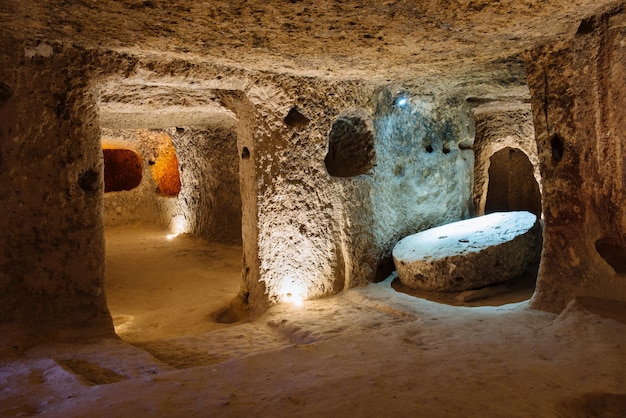 Premium Photo | The derinkuyu underground city is an ancient multi ...