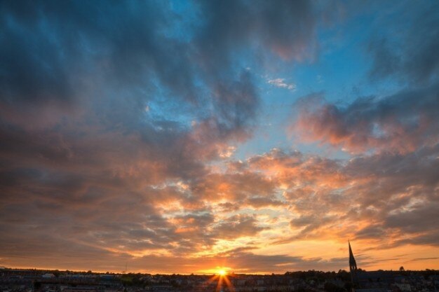 Derry sunset hdr Photo Free Download 