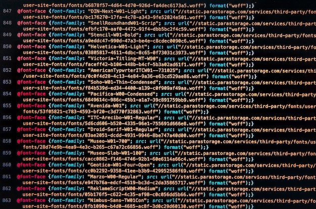 デスクトップソースコードと壁紙 コーディングとプログラミングによるコンピュータ言語による プレミアム写真
