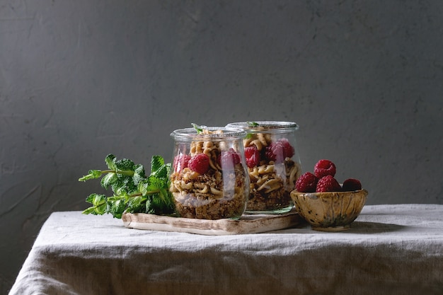 Dessert in jars Premium Photo