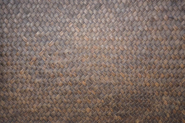 Premium Photo Detail Of Dark Handmade Bamboo Weave Texture For Background