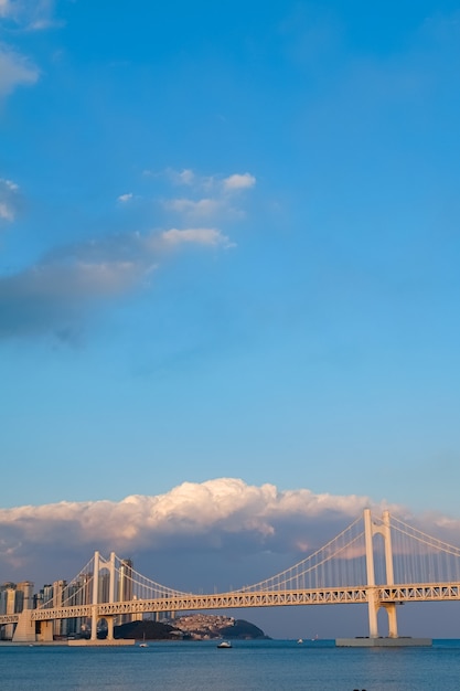 Premium Photo | Diamond bridge(gwangan bridge) facade in busan,korea.