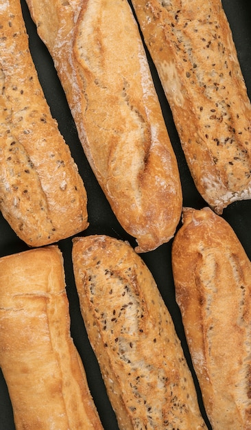 bread flat lay