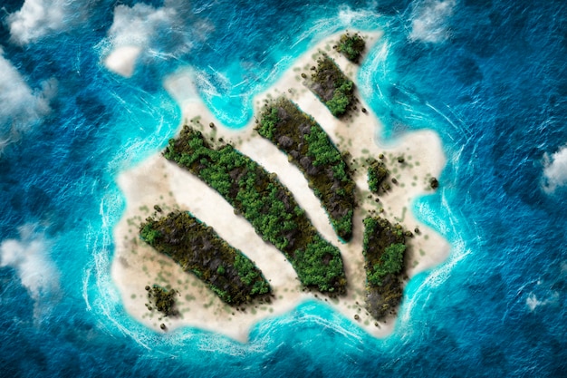 Premium Photo | Digital art of an island