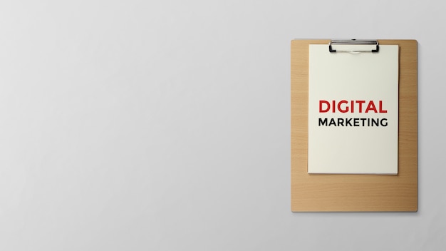 Premium Photo | Digital marketing written on clipboard