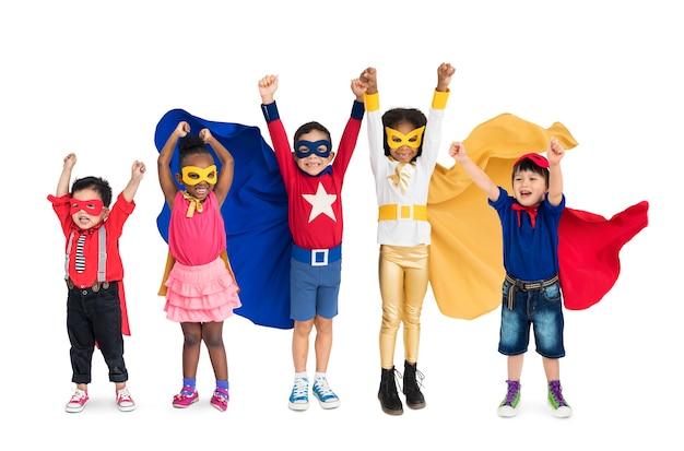 Premium Photo | Diversity of superhero kids playful cheerful happiness ...