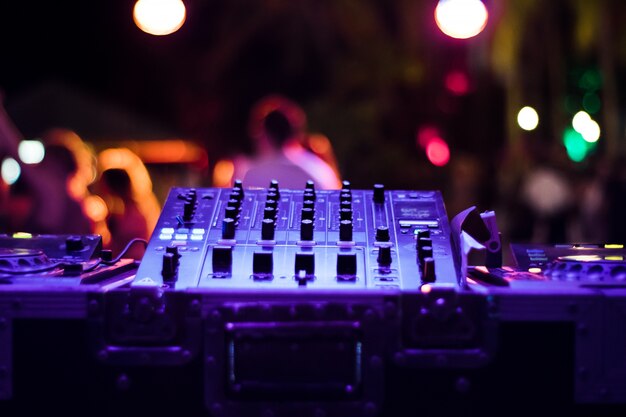 Premium Photo | Dj mixer at party