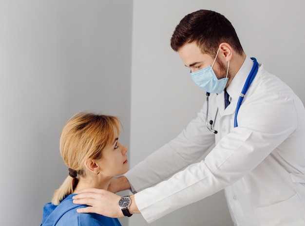 Free Photo | Doctor examines the patient . medicine and health care ...