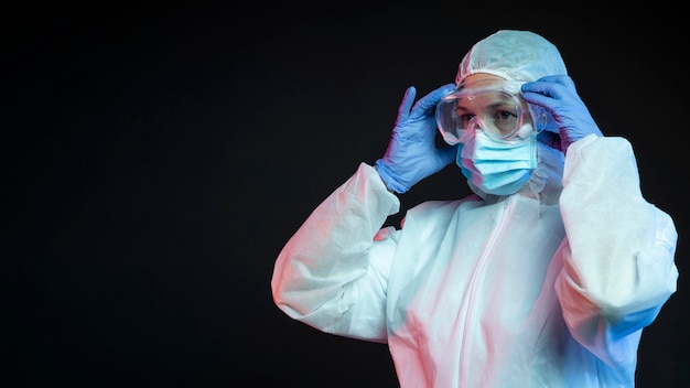 Free Photo Doctor Wearing Protective Medical Equipment