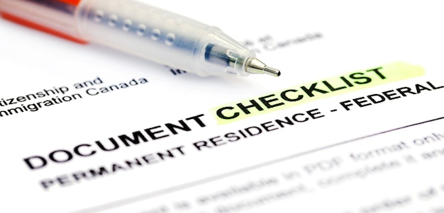 premium-photo-document-checklist-for-visa-application-canada-with-a