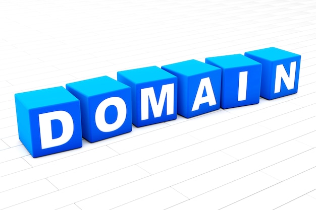 Domain word illustration Premium Photo