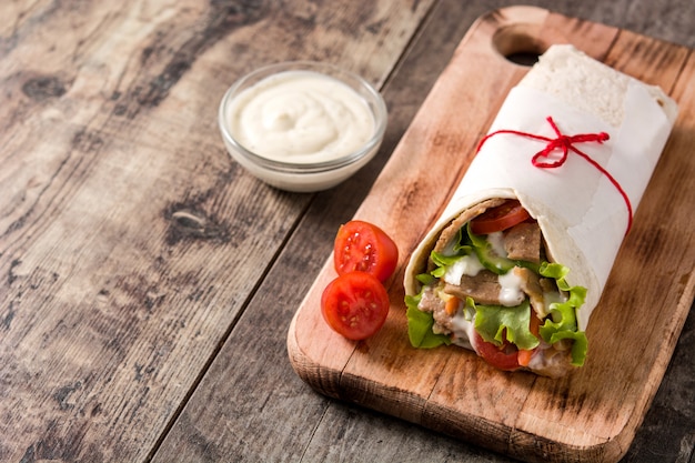 Premium Photo | Doner kebab or shawarma sandwich
