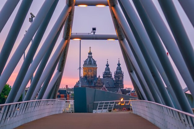 Premium Photo | Downtown amsterdam city skyline. cityscape in ...