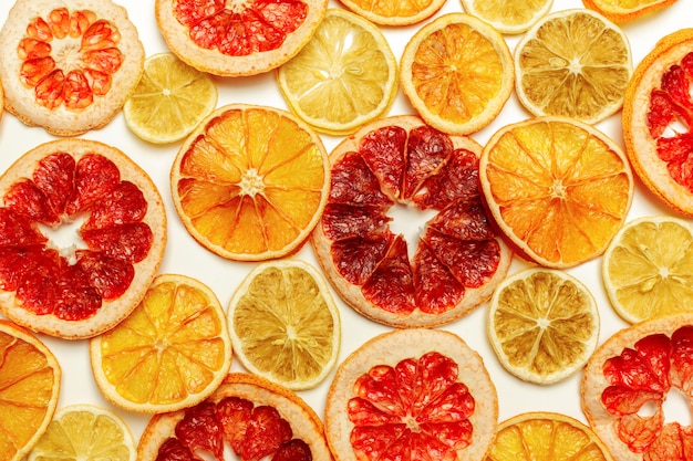 Premium Photo | Dried citrus fruit isolated on white