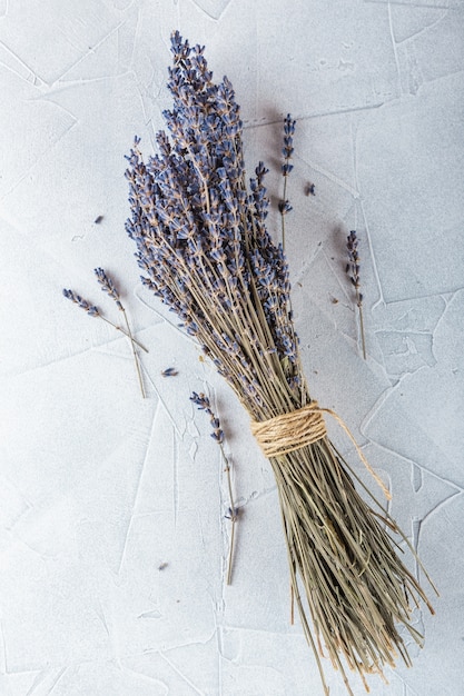 Premium Photo Dried Lavender Flowers On White Decoration