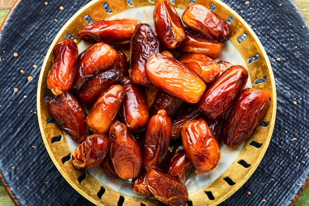 Premium Photo Dried Sweet Dates In Anic Datessweet Food