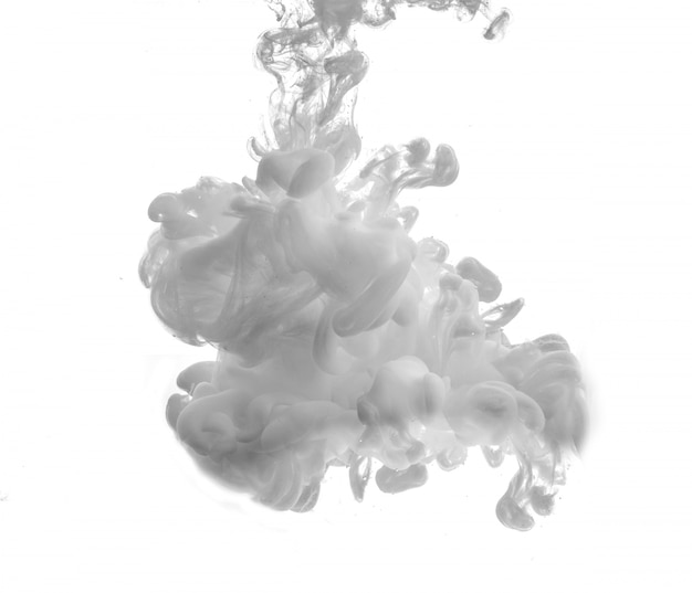 Drop of gray paint falling on water Photo | Free Download