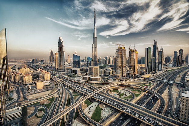 Premium Photo Dubai Skyline With Beautiful City