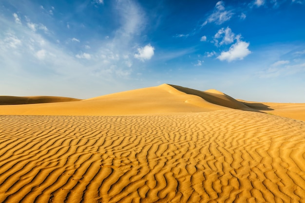 Premium Photo | Dunes of thar desert, rajasthan, india