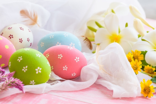 Download Free Easter Eggs With Flower On White Cheesecloth And Pink Wooden Use our free logo maker to create a logo and build your brand. Put your logo on business cards, promotional products, or your website for brand visibility.