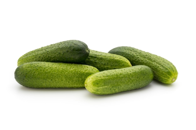 Premium Photo | Eco cucumber on white surface. fresh vegetables.